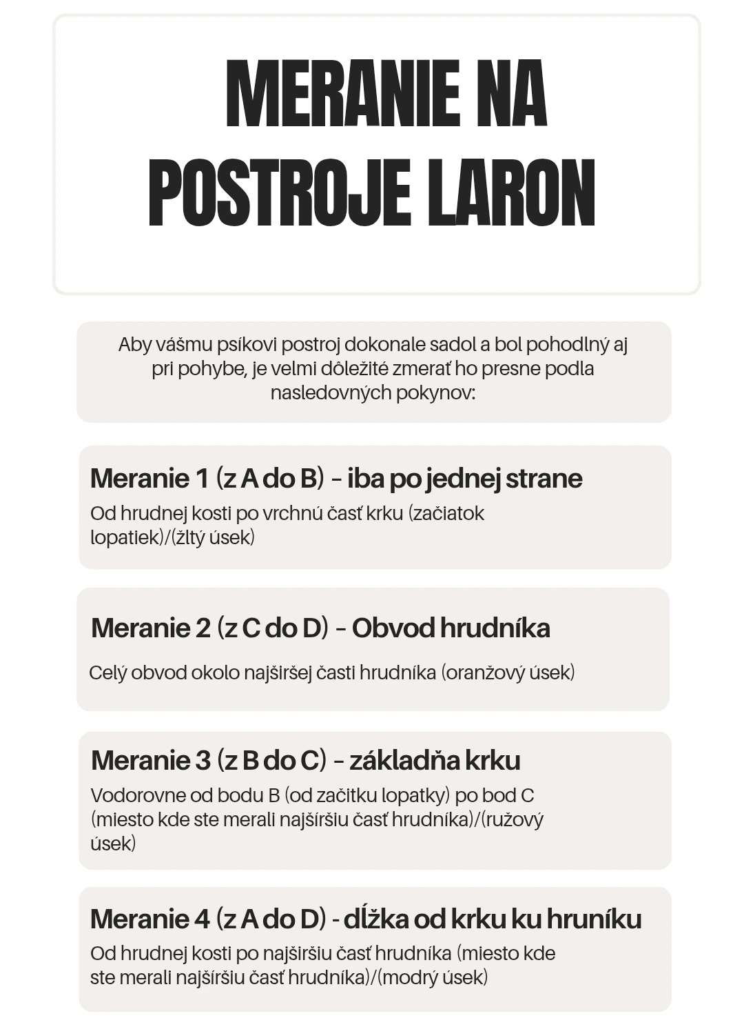 Meranie na postroj LARON 
