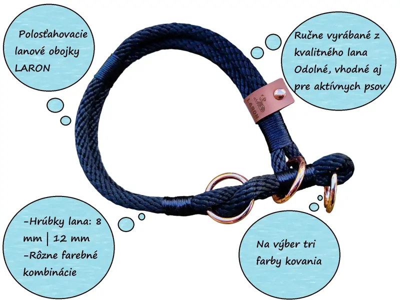 Lanové polosťahovacie obojky