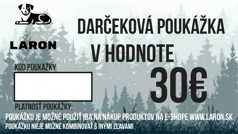 Darčeková poukážka v hodnote 30€