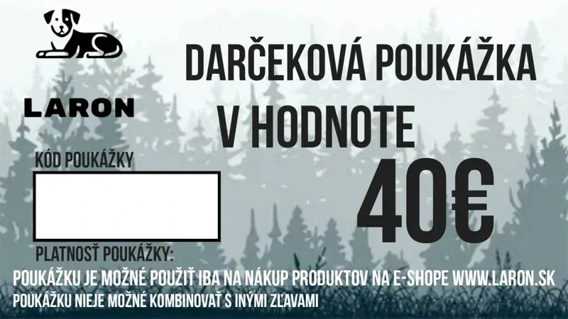Darčeková poukážka v hodnote 40€ Darčeková poukážka v hodnote 40€