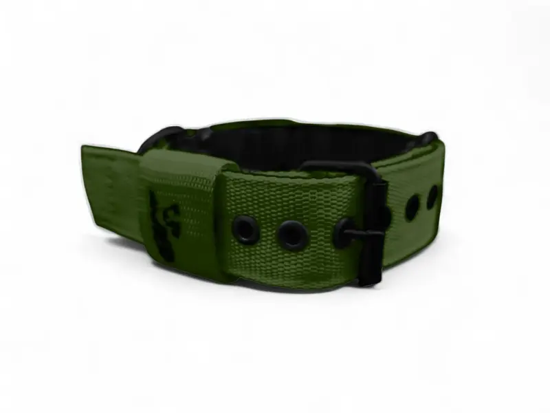 Obojok LARON khaki 5 cm, obvod 49 - 63cm 