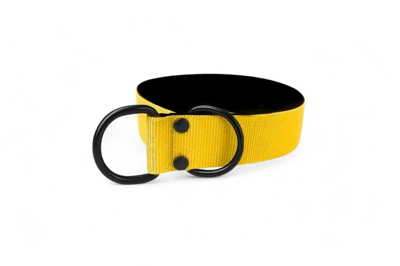 Popruhový sťahovací/polosťahovací obojok žltý LARON 