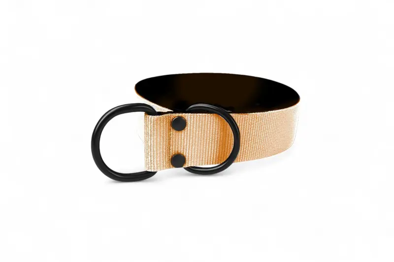 Popruhový sťahovací/polosťahovací obojok béžový LARON 