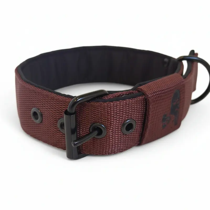 Popruhový obojok LARON  hnedý