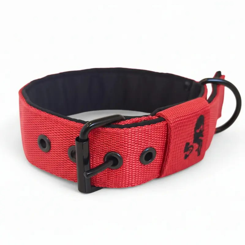 Popruhový obojok LARON červený 