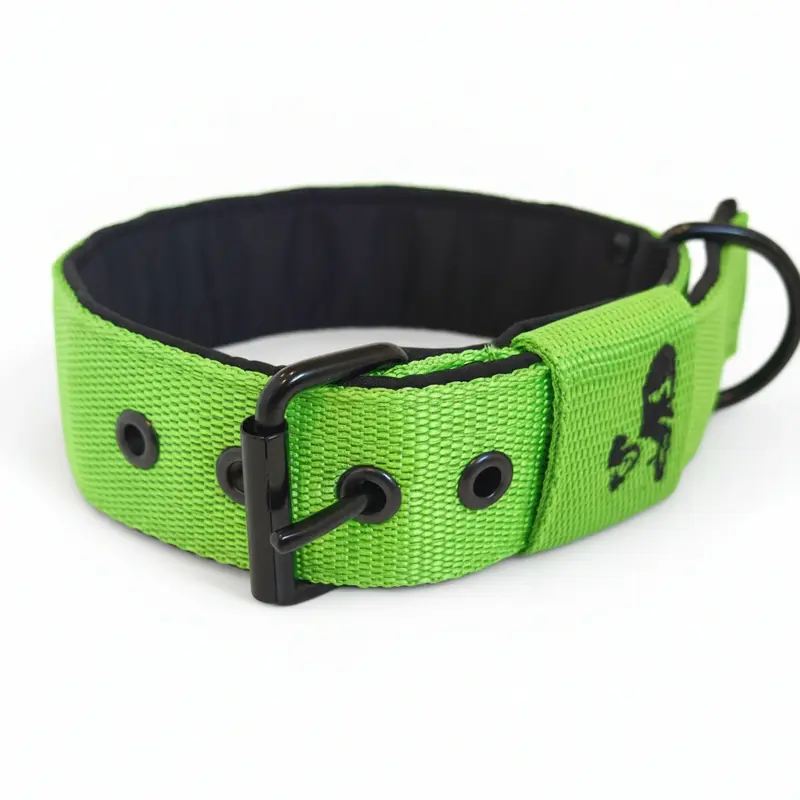 Popruhový obojok LARON  zelený