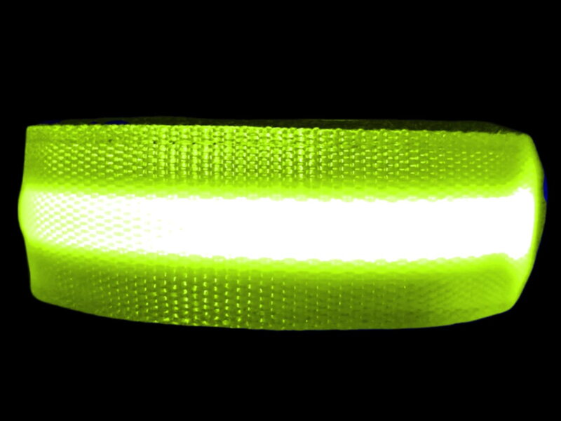 Popruhový obojok LARON svietiaci zelený