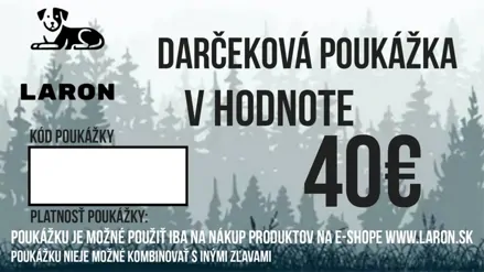 Darčeková poukážka v hodnote 40€