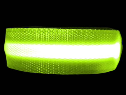 Popruhový obojok LARON svietiaci zelený
