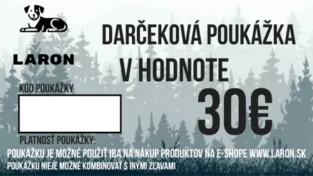 Darčeková poukážka v hodnote 30€