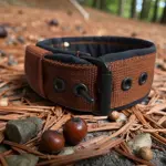 Hnedý obojok pre psa LARON Comfort – ručne šitý, pohodlný a odolný