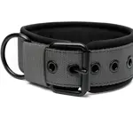 Popruhový obojok LARON Comfort šedý – detail s vyvýšeným softshellom