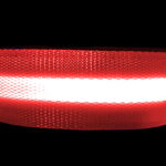 Popruhový obojok LARON svietiaci červený 