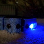 Popruhový obojok LARON svietiaci červený 