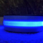 Popruhový obojok LARON svietiaci červený 