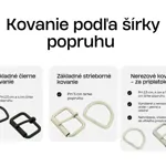 Popruhový obojok LARON khaki - kovanie
