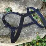 Čierny outdoorový postroj LARON s kvalitným kovovým kovaním Čierny outdoorový postroj LARON s kvalitným kovovým kovaním