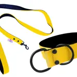 Set sťahovací/polosťahovací obojok  a vodítko LARON  – ručne šitý popruhový set so softshellom