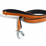 Oranžové popruhové vodítko Laron Comfort s mäkkým zimným softshellom