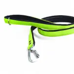 Limetkovo zelené popruhové vodítko Laron Comfort s mäkkým zimným softshellom