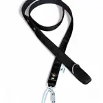 Čierne popruhové vodítko Laron z pevného polypropylénového popruhu