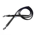 Laron šedé prepínacie vodítko pre psa s kovovým kovaním