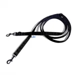 Laron čierne prepínacie vodítko pre psa s kovovým kovaním