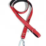 Červené popruhové vodítko Laron z pevného polypropylénového popruhu