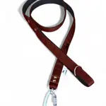 Hnedé popruhové vodítko Laron z pevného polypropylénového popruhu