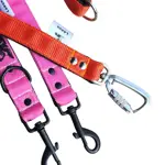 Popruhové vodítko Laron v khaki farbe s precíznym ručným šitím