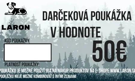 Darčekové poukážky na nákup na e-shope Laron.sk