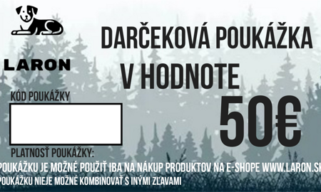 Darčekové poukážky na nákup na e-shope Laron.sk